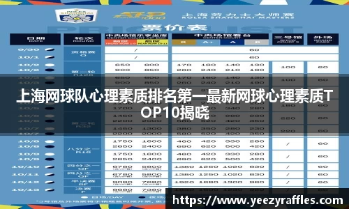 上海网球队心理素质排名第一最新网球心理素质TOP10揭晓